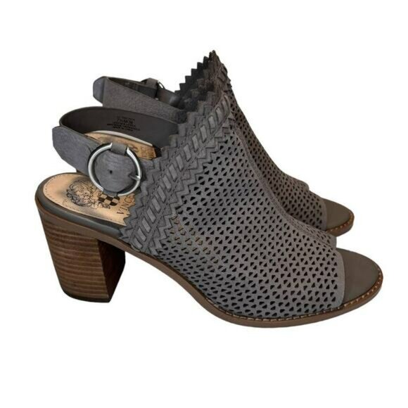 Vince Camuto Tricinda Heeled Sandal Size 7.5, Gray Taupe Slingback - Picture 2 of 16